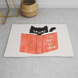 Cat reading book Area & Throw Rug