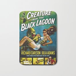 Vintage Creature from the Black Lagoon horror movie lobby theatrical poster card No. 2 green Bath Mat