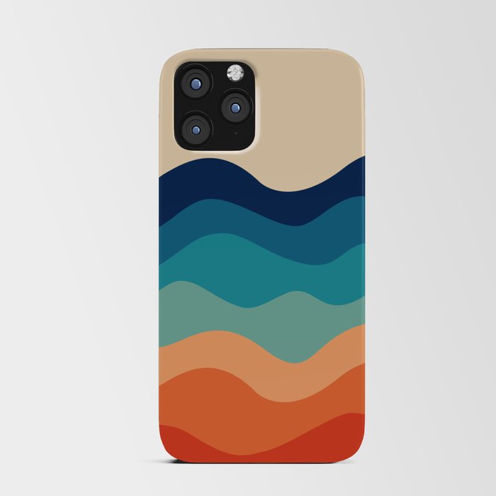 Retro 70s Waves iPhone Card Case