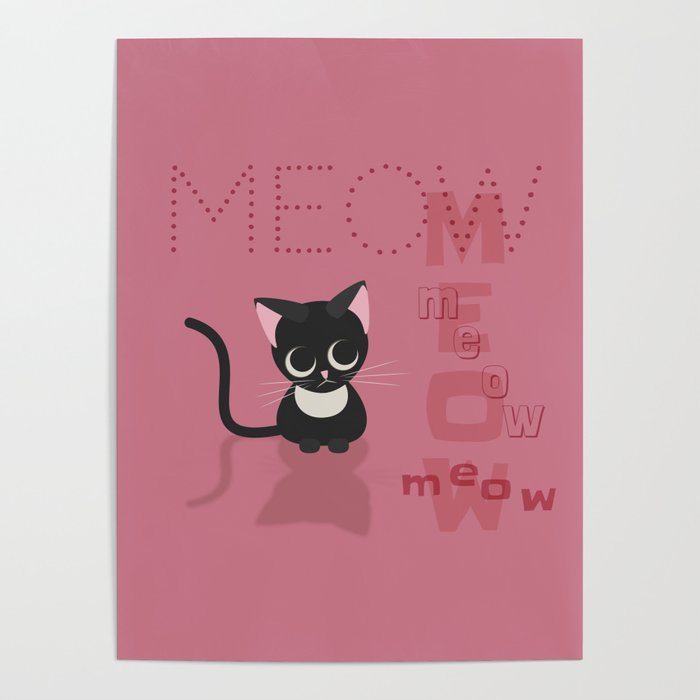 Kitty Meow Poster