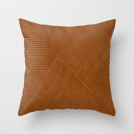 Modern lines- Burnt orange Throw Pillow