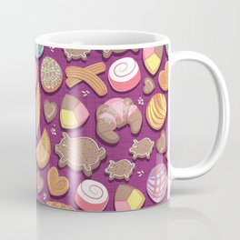 Mexican Sweet Bakery Frenzy // pink background // pastel colors pan dulce Coffee Mug