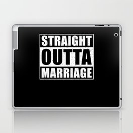 Straight outta Marriage Wedding Saying Laptop Skin