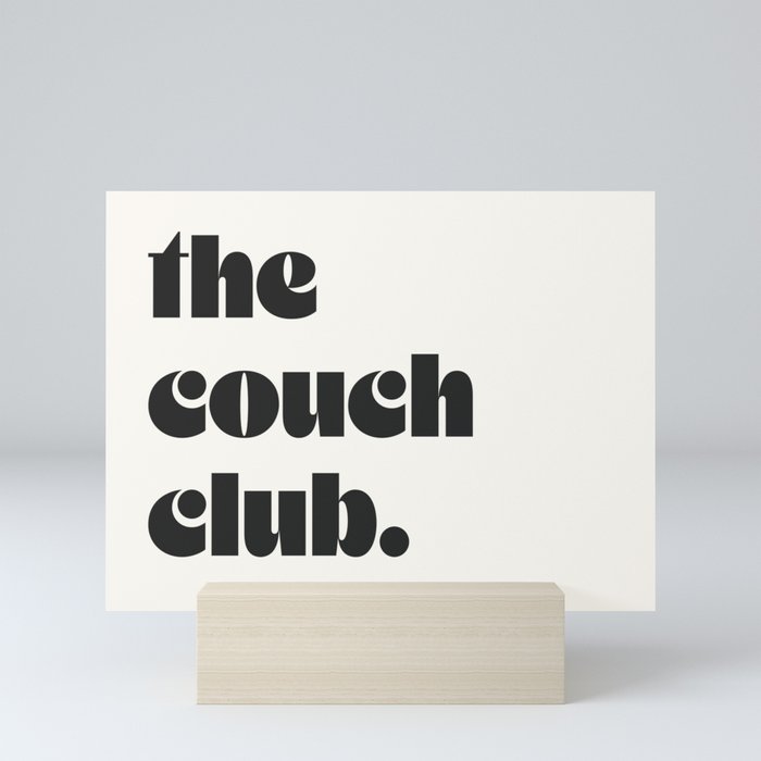the couch club. Mini Art Print