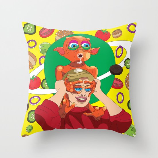 Mysterious Alien Creature. Throw Pillow