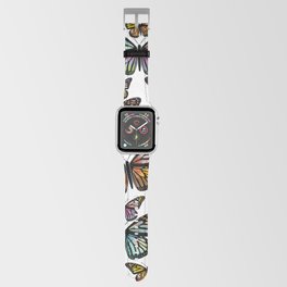 Watercolor Monarch Butterfly Colorful Art Apple Watch Band