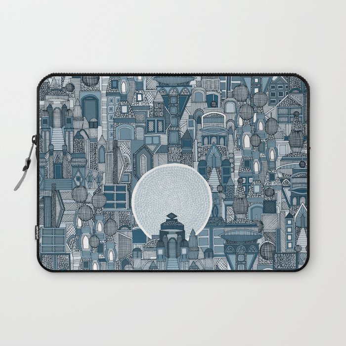 space city mono blue Laptop Sleeve