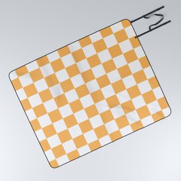 Honey aesthetic Checkerboard Pattern Picnic Blanket