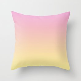 Pink, orange, yellow gradient. Ombre Throw Pillow