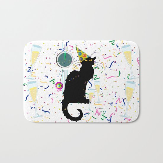 Chat Noir Party Countdown Bath Mat