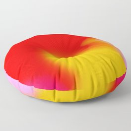 Red Yellow Aura Gradient Ombre Sombre Abstract  Floor Pillow