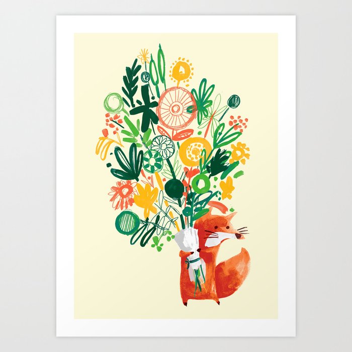 Flower Delivery Art Print