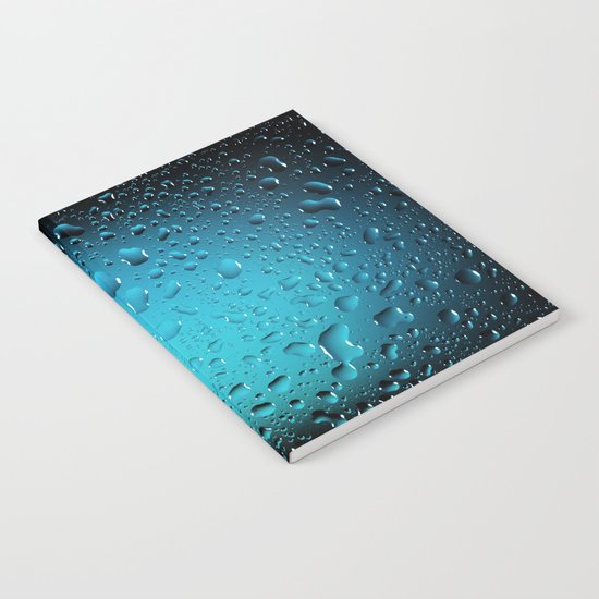 Stylish Cool Blue water drops Notebook