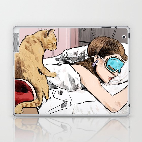 Holly Golightly the cat with no name - Audrey Hepburn in Breakfast at Tiffany's Laptop & iPad Skin