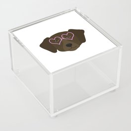 Labrador in Glasses Acrylic Box