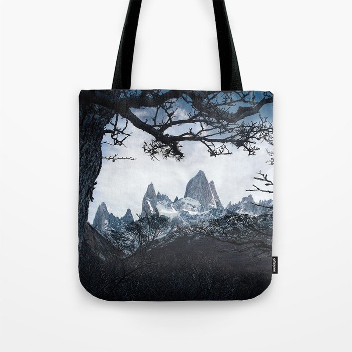 Argentina Photography - Huge Mountains Peaking Above The Forest Tote Bag