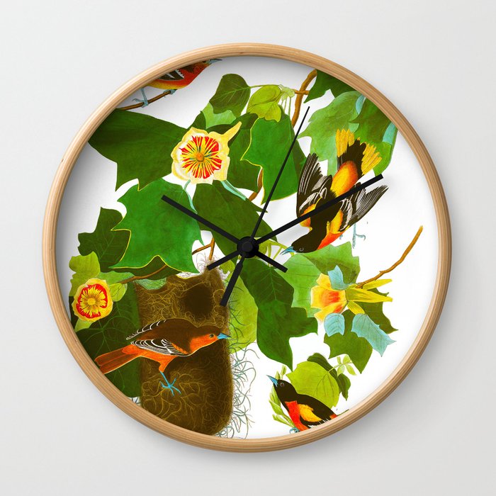 Baltimore Oriole Bird Wall Clock