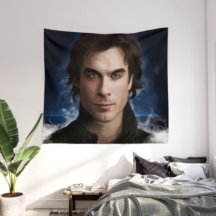 Damon Salvatore Ian Somerhalder Wall Tapestry