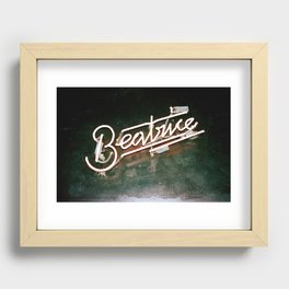Beatrice in Neon Recessed Framed Print