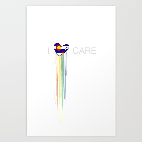 I Care Colorado Edition Art Print