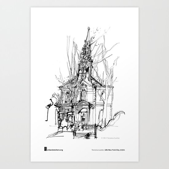 Veronica Lawlor, "St. Paul's Chapel" Art Print