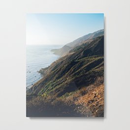 Cliff Coast Sea Hikingtrail Metal Print