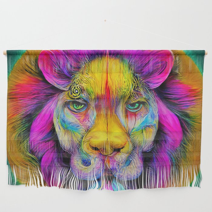 Psychedelic Lion Wall Hanging