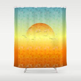 Sunset abstract Shower Curtain