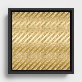 Amazing Spakling Gold Design Pattern Framed Canvas