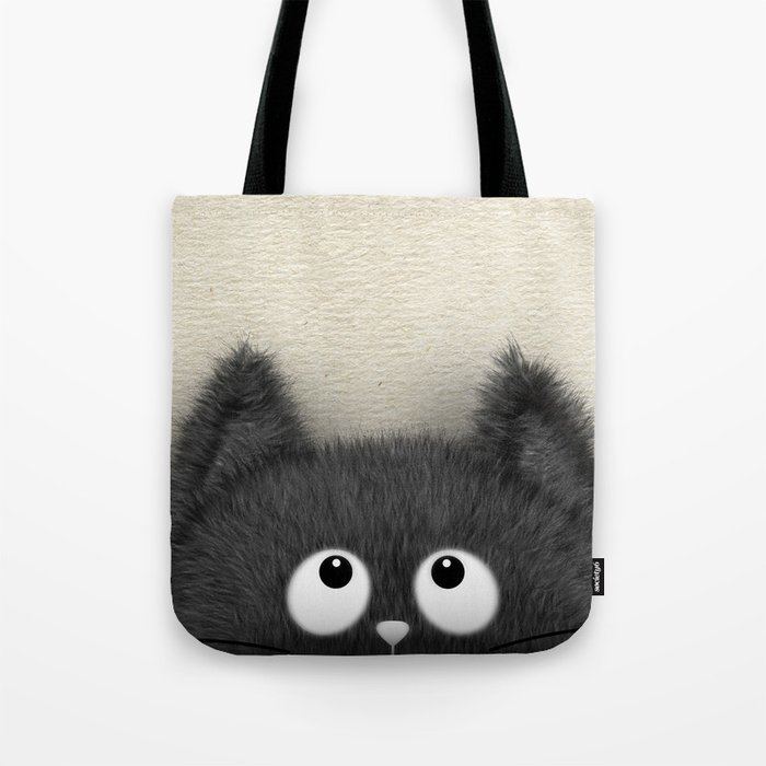 Fluffy black tote bag on sale