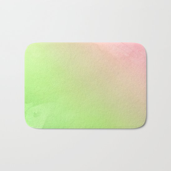 Greenery and Rose Quartz Bath Mat