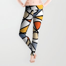 Abstract Waves Of Colors Leggings