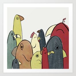 All Cooped Up Art Print
