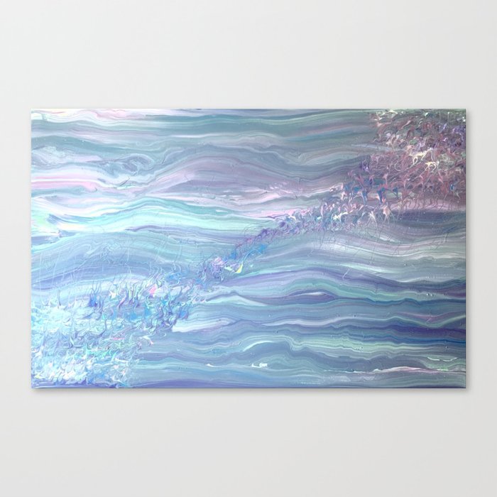 Waves Five Blue Canvas Print