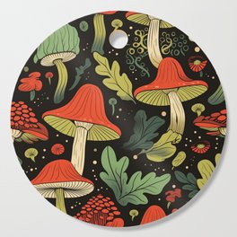 Floating Mushrooms Cutting Board