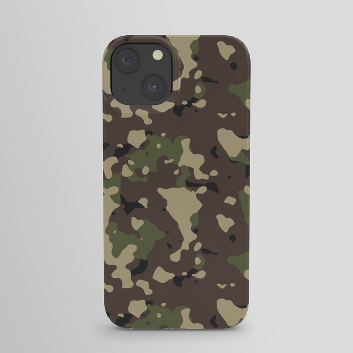 Military Olive Camouflage iPhone Case