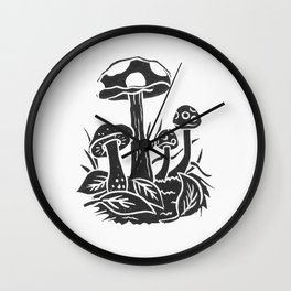 Mushrooms Wall Clock