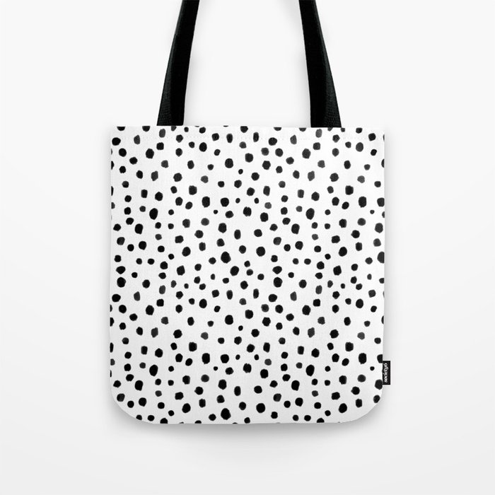 Modern Polka Dot Hand Painted Pattern Tote Bag