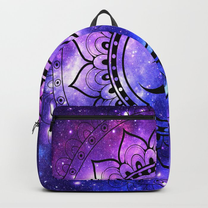 Om Mandala: Purple Blue Galaxy Backpack