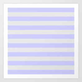 Lavender & Gray Stripes Art Print