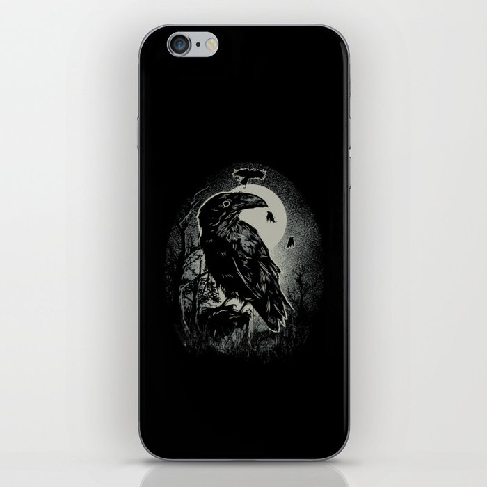Spooky Night Raven Birds Illustration iPhone Skin