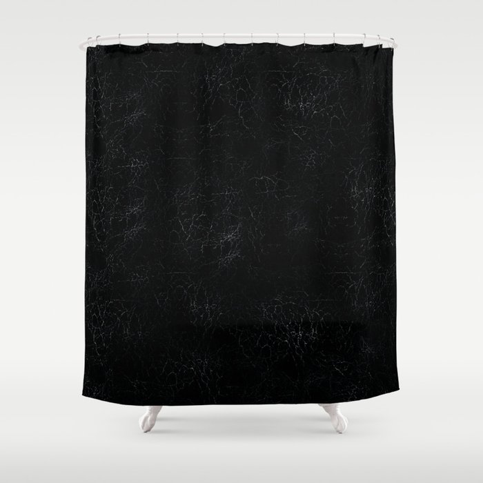 Black Crackling Leather Look Shower Curtain By Gx9designs Society6