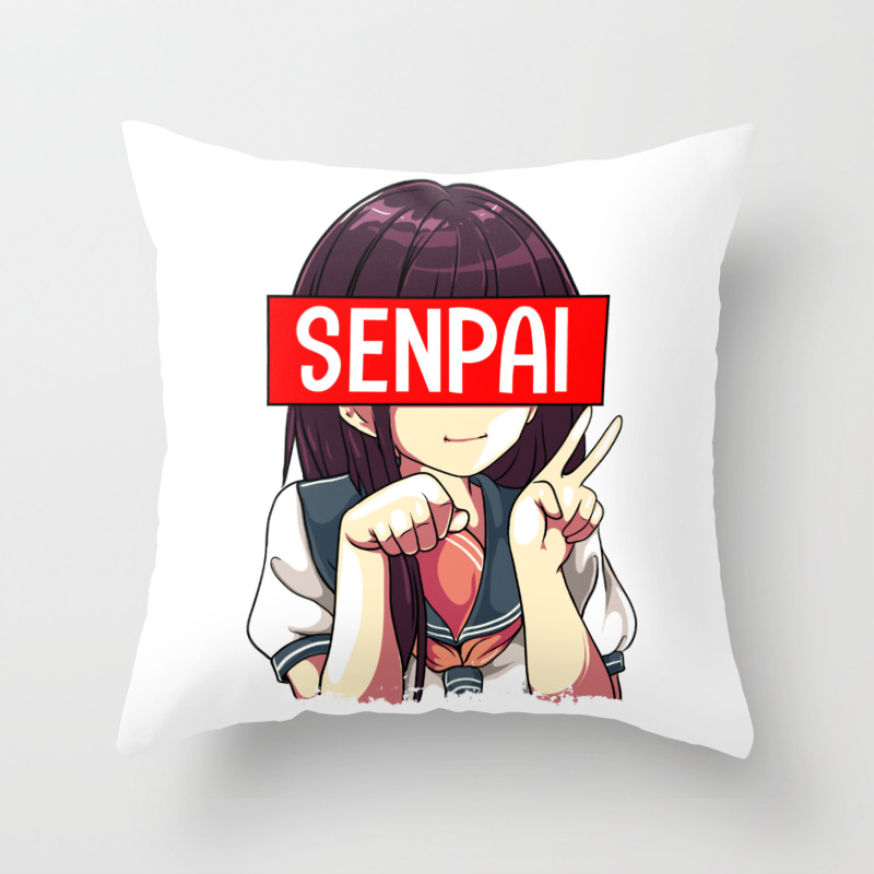 Senpai Fan Art Throw Pillow