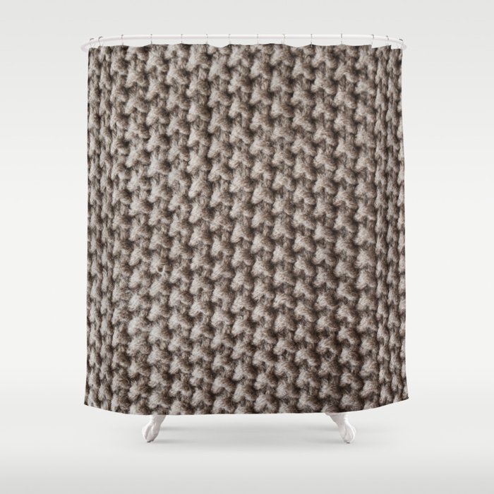 Crochet Knit Shower Curtain