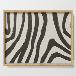Painted Zebra Serving Tray