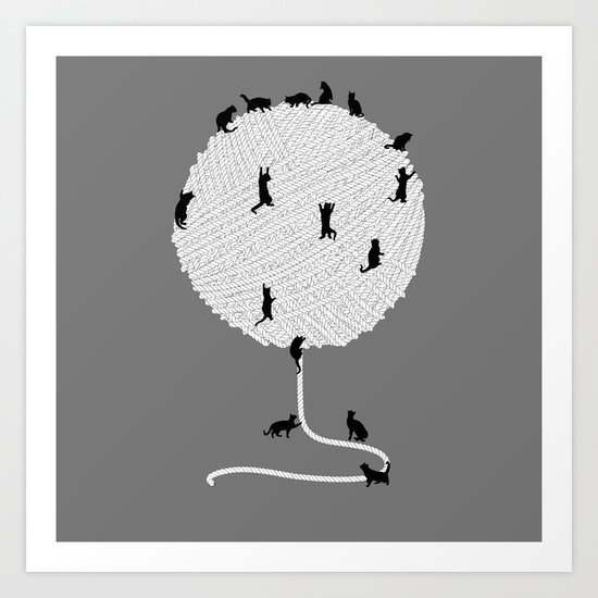 A Cats' Wandering Place Art Print