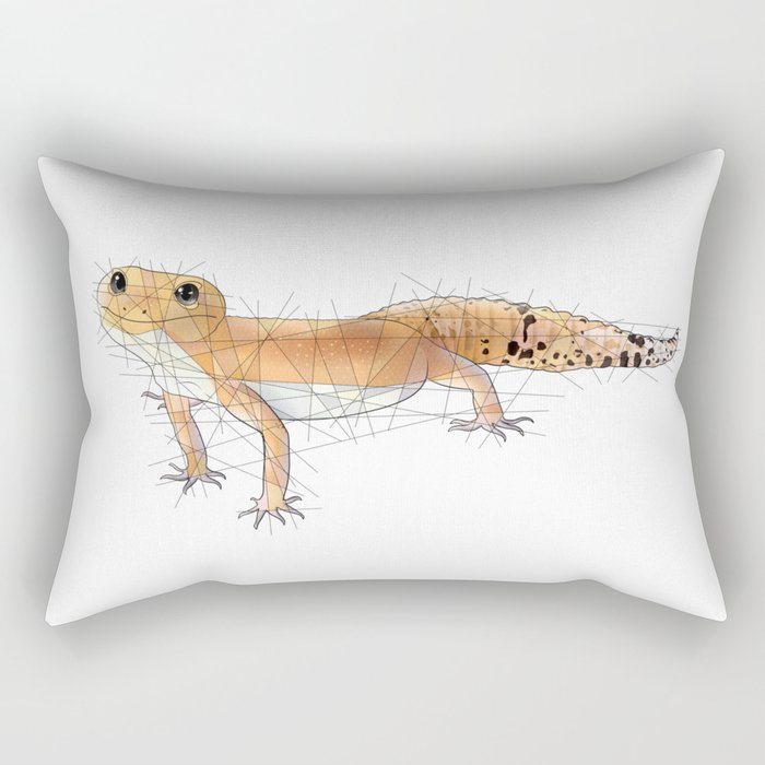 Pumpkin Leopard Gecko Rectangular Pillow