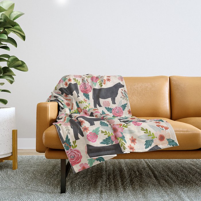 Cow pattern throw best sale blanket