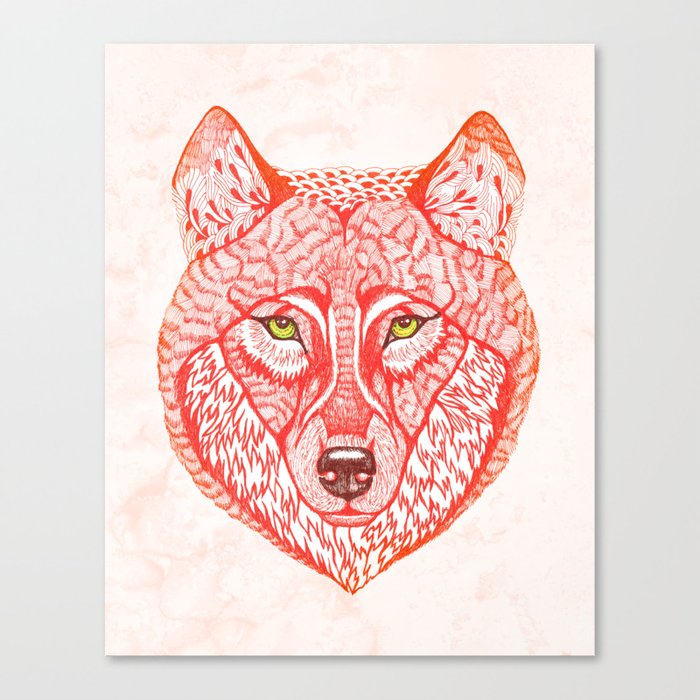 Red wolf Canvas Print