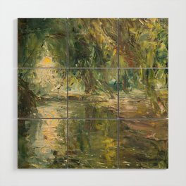 River bank in the morning Wood Wall Art